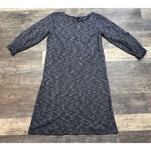 Talbots Dress Women's Blue White Striped 3/4 Sleeve Size Medium